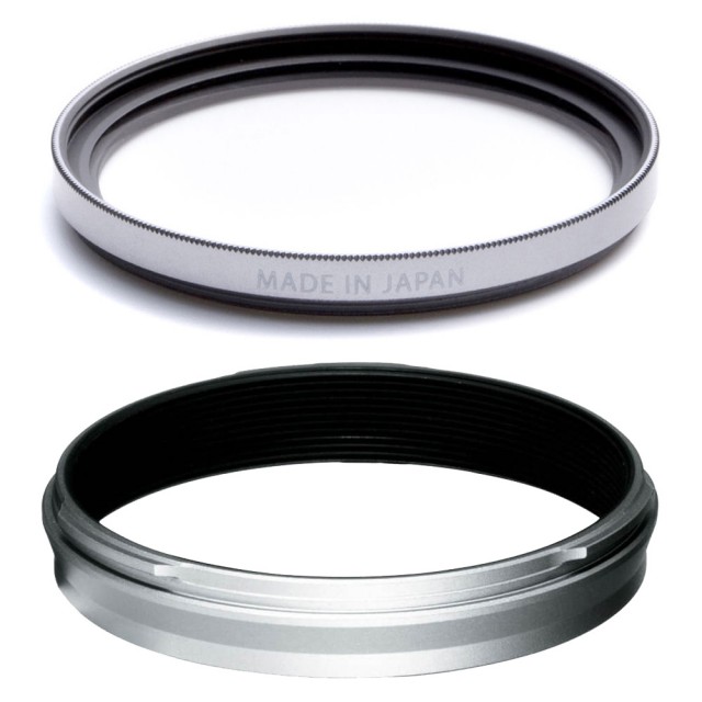 Fujifilm Weather-Resistant Adaptor Ring and Protector Filter for X100V, Silver