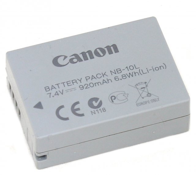 Canon NB-10L, Battery Pack
