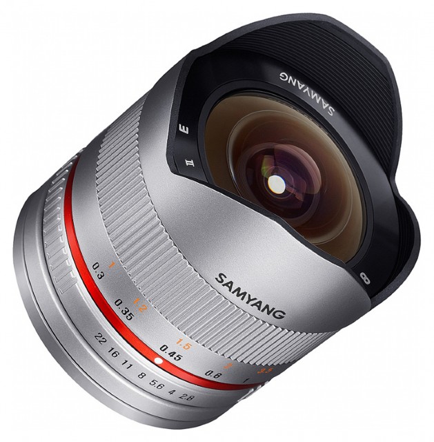 Samyang 8mm f2.8 II Fisheye lens for Fuji-X, silver