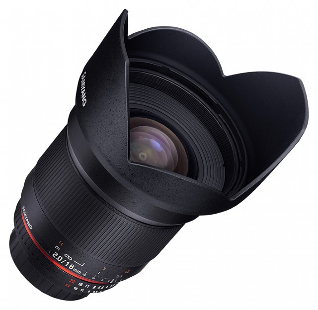 Samyang 16mm f2.0 lens for Canon EOS