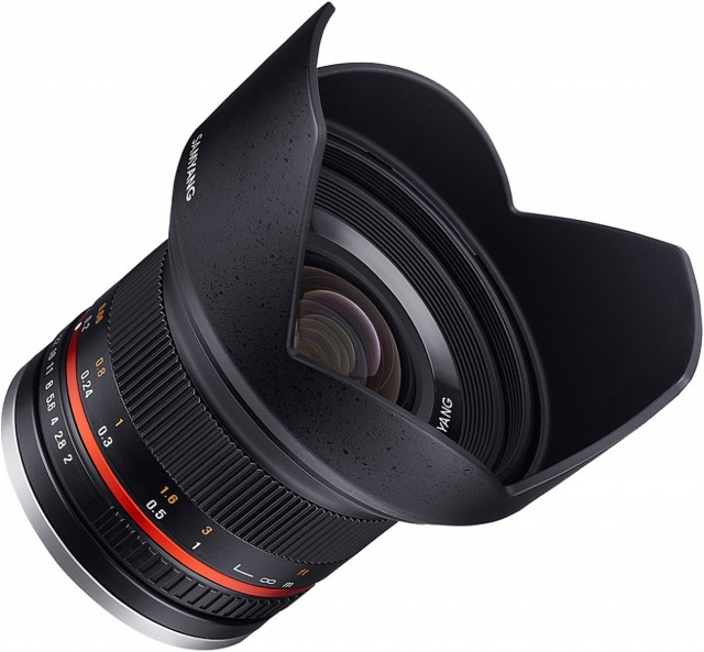Samyang 12mm f2.0 Wide angle lens for Fuji X, black