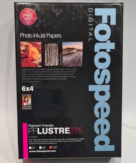 Fotospeed PF Lustre Paper, 275gsm, 6x4in - 100 sheets