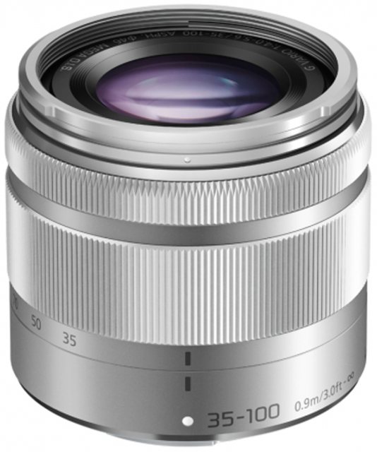 Panasonic 35-100mm f4.0-5.6 Lumix G Vario ASPH MEGA OIS lens, silver