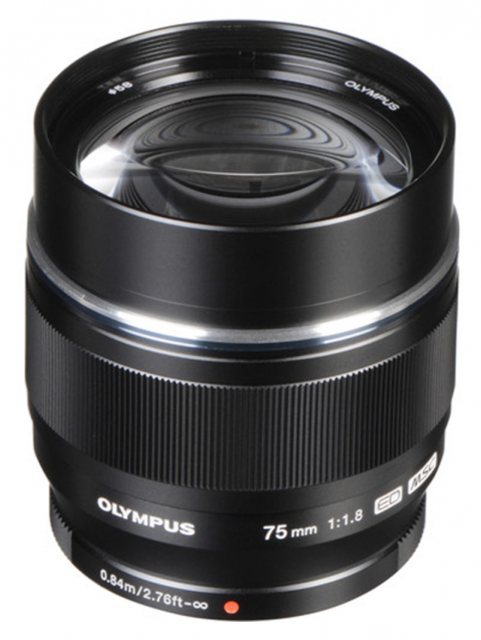 Olympus M.ZUIKO DIGITAL ED 75mm f1.8 lens, black
