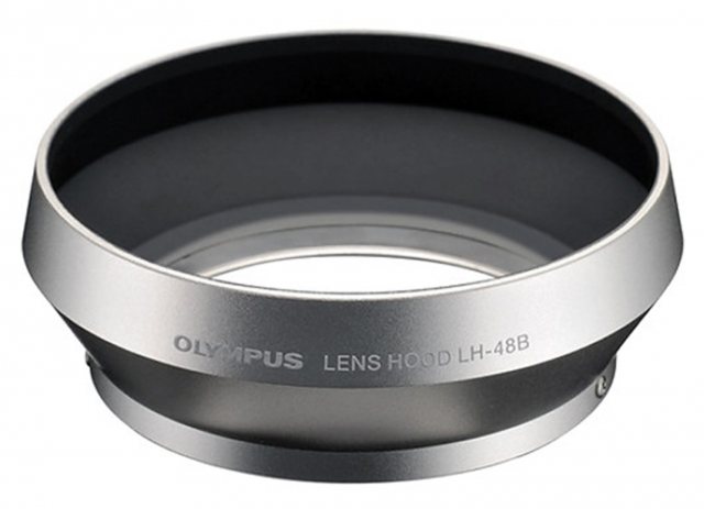 Olympus LH-48B Metal Lens Hood for M.ZUIKO 17mm f1.8, silver