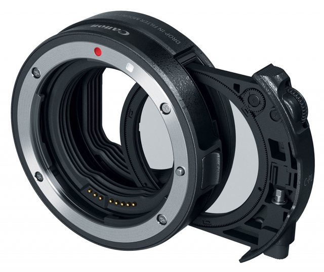 Canon Drop-In Filter Mount Adapter EF-EOS R with Circular Polarizing Filter A