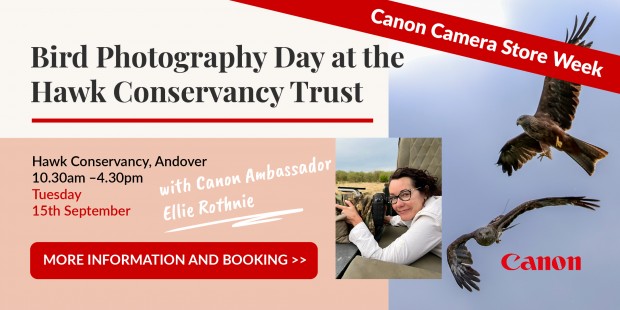 Canon Camera Store Week,  Bird Photography with Canon Ambassador Ellie Rothnie at the Hawk Conservan