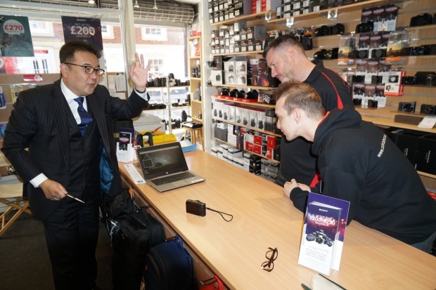 Senior Sony management visit our Salisbury store