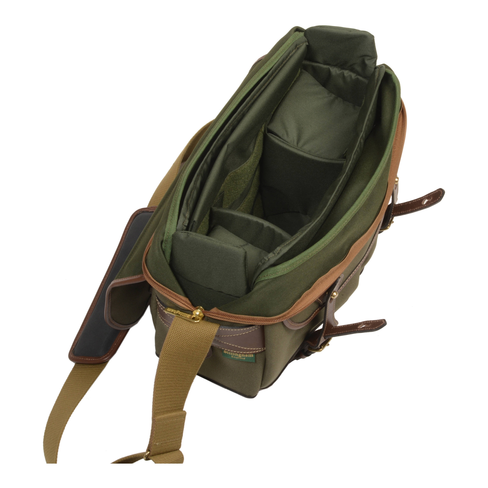 Billingham Eventer Camera Bag, Sage Fibrenyte/Chocolate Trim Castle
