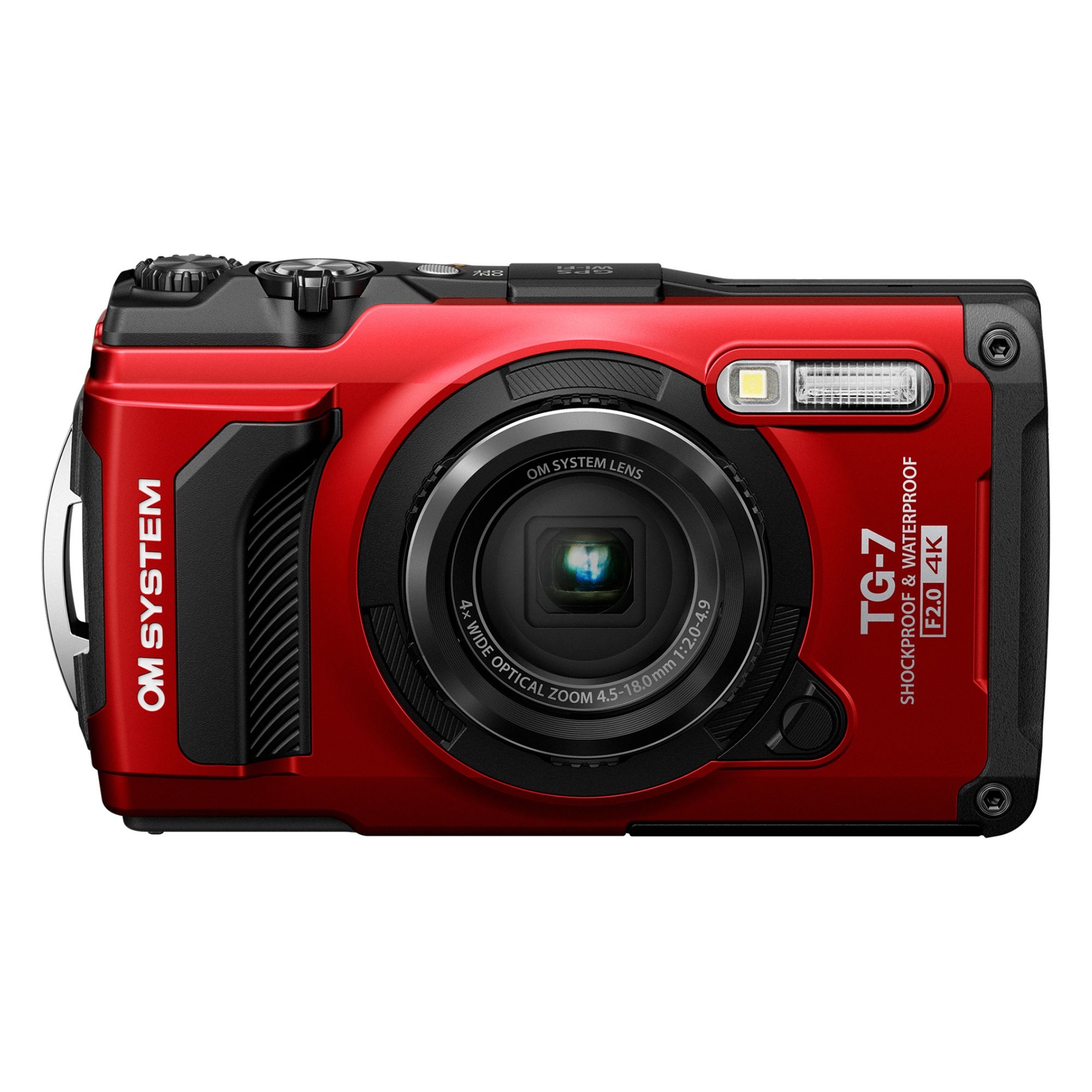 OM System Tough TG-7 Digital Camera, Red - Castle Cameras