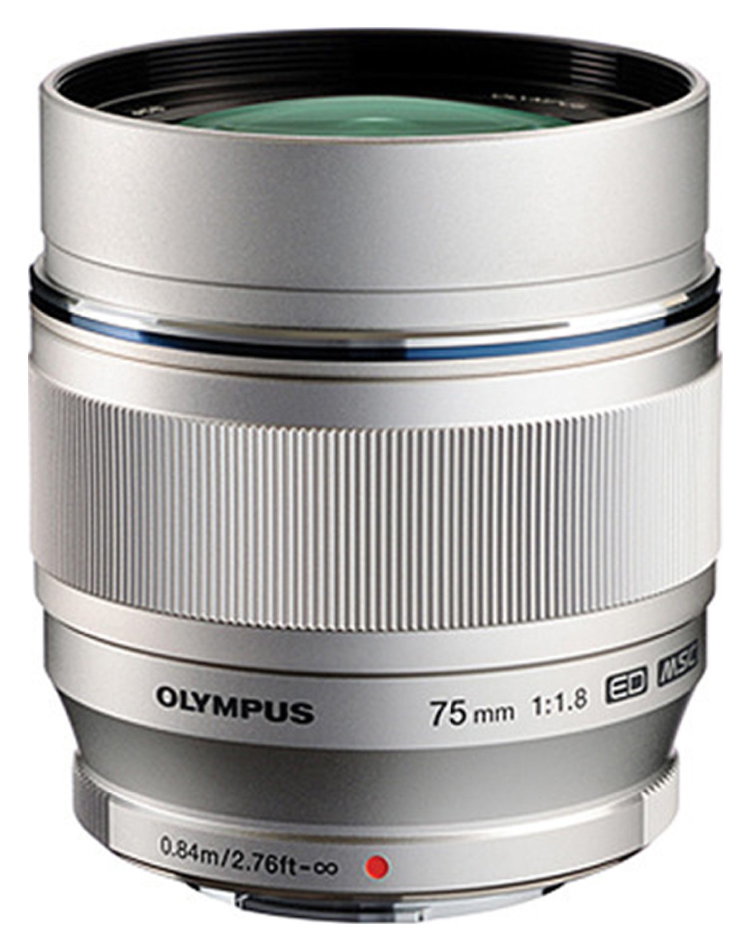 Olympus 75mm f1.8 Lens, silver £899.00 Castle Cameras
