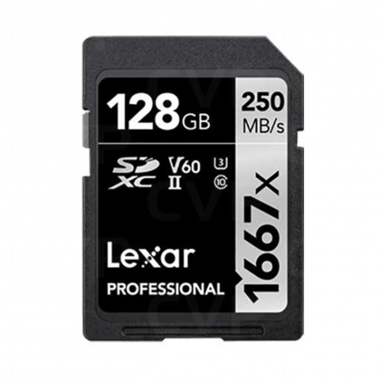 Lexar 128GB SDXC Silver UHS-II R250/W120MB/s V60 Lexar 128GB SDXC Silver UHS-II R250/W120MB/s V60