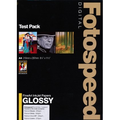 Fotospeed Test Pack Gloss-Fine Art Paper, Mixed, A4 x 9 Fotospeed Test Pack Gloss-Fine Art Paper, Mixed, A4 x 9