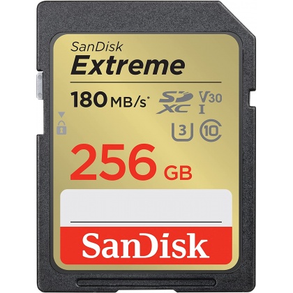 SanDisk 256GB SDXC Extreme R180/W130MB/s V30 SanDisk 256GB SDXC Extreme R180/W130MB/s V30