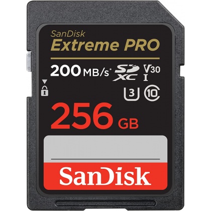 SanDisk 256GB SDXC Extreme Pro R200/W140MB/s V30 SanDisk 256GB SDXC Extreme Pro R200/W140MB/s V30