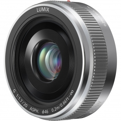 Panasonic 20mm f1.7 II Pancake lens, silver Panasonic 20mm f1.7 II Pancake lens, silver