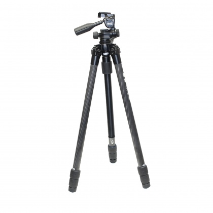 Slik Pro CF-833 Tripod with 737HD Fluid Head and case