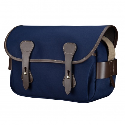 Billingham S3 Camera Shoulder Bag, Navy Canvas-Chocolate Trim