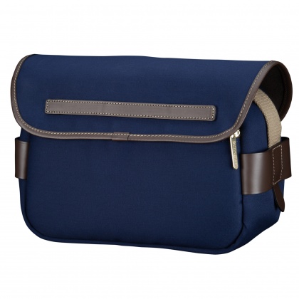 Billingham S3 Camera Shoulder Bag, Navy Canvas-Chocolate Trim