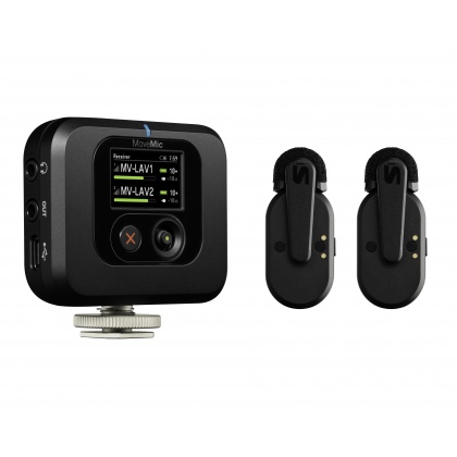 Shure MoveMic Two Receiver Kit Two-Channel Wireless Lavalier Microphone System With Receiver Shure MoveMic Two Receiver Kit Two-Channel Wireless Lavalier Microphone System With Receiver
