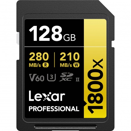 Lexar 128GB SDXC Gold UHS-II R280/W210MB/s Lexar 128GB SDXC Gold UHS-II R280/W210MB/s