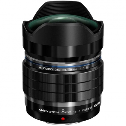 OM System M.ZUIKO DIGITAL ED 8mm f1.8 Pro lens, black OM System M.ZUIKO DIGITAL ED 8mm f1.8 Pro lens, black