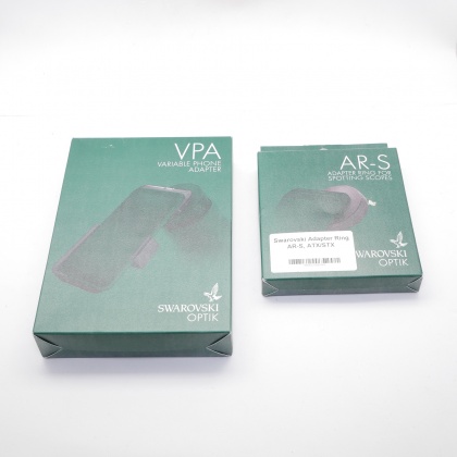 Used Swarovski VPA Variable Phone Adapter with boxed ARS Adapter Ring for Spotting Scopes AR-S/ATX/S Used Swarovski VPA Variable Phone Adapter with boxed ARS Adapter Ring for Spotting Scopes AR-S/ATX/S