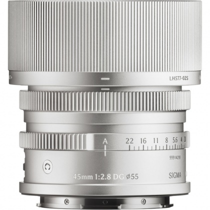 Sigma AF 45mm F2.8 DG I C lens for L-Mount, Silver Sigma AF 45mm F2.8 DG I C lens for L-Mount, Silver