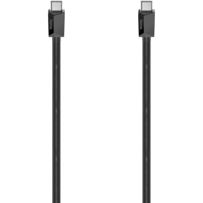 Hama USB-C to USB-C Charging Cable, E-Marker, USB 3.2 Gen2, 10Gbps, 5A, 100W, 1 Metre, Black