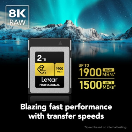 Lexar 2TB CFexpress Pro Type B Gold, R1900/W1500MB/s Lexar 2TB CFexpress Pro Type B Gold, R1900/W1500MB/s