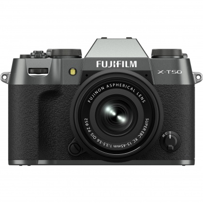 Fujifilm X-T50 Mirrorless Camera, Charcoal Silver with XC 15-45 lens Fujifilm X-T50 Mirrorless Camera, Charcoal Silver with XC 15-45 lens