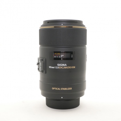 Used Sigma 105mm f2.8 Macro EX DG OS HSM lens for Nikon