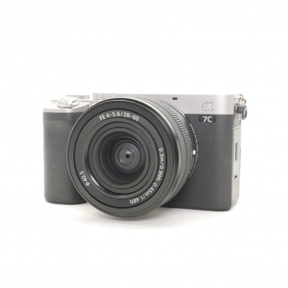Used Sony Alpha 7C Mirrorless camera, Silver, with 28-60mm Lens