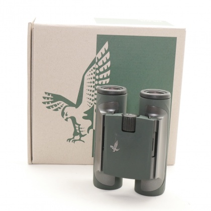 Used Swarovski 10x25 CL Binoculars, Green with Mountain Case