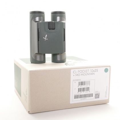 Used Swarovski 10x25 CL Binoculars, Green with Mountain Case