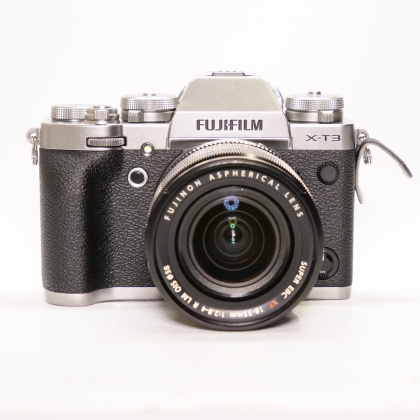 Used Fujifilm X-T3 silver Mirrorless camera with 18-55mm lens