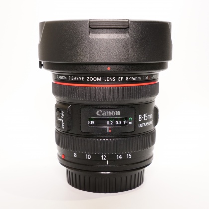 Used Canon EF 8-15mm F4L Fisheye USM lens