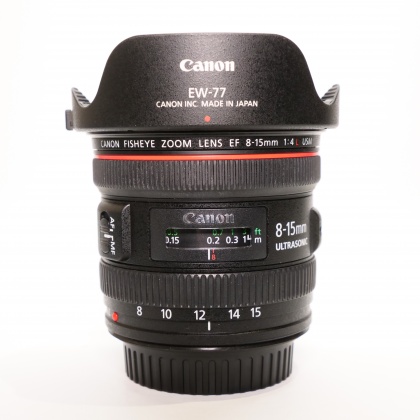 Used Canon EF 8-15mm F4L Fisheye USM lens