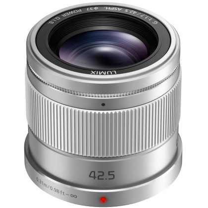 Panasonic 42.5mm f1.7 Lumix G Power OIS lens, silver Panasonic 42.5mm f1.7 Lumix G Power OIS lens, silver