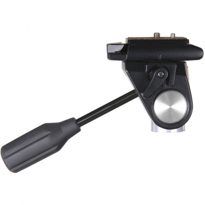 Slik Multi action tripod head with single handle for pan and tilt and QR plate with video pin