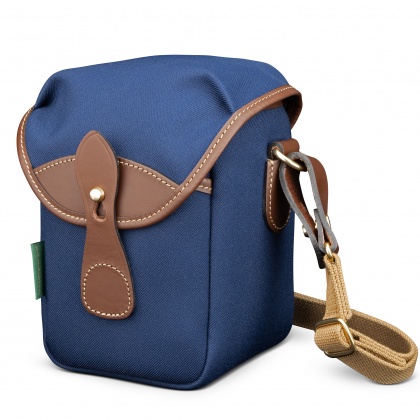 Billingham 72 Camera Shoulder Bag, Navy Fibrenyte-Chocolate Trim