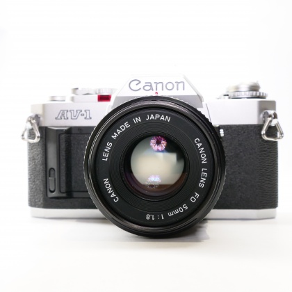 Used Canon AV1 35mm SLR with 50mm lens