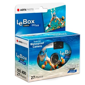 AGFAPHOTO LeBox Ocean underwater single-use camera, 400 ISO, 27 exposure