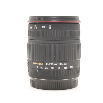 Used Sigma 18-200mm f3.5-6.3 DC lens for Canon EOS