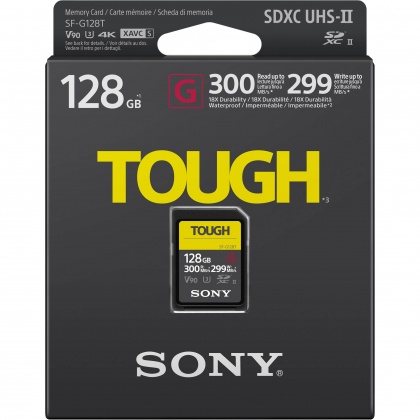 Sony 128GB SDXC Tough UHS-II R300/W299MB/s V90 Sony 128GB SDXC Tough UHS-II R300/W299MB/s V90