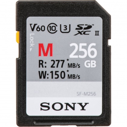 Sony 256GB SDXC UHS-II R277/W150MB/s V60 Sony 256GB SDXC UHS-II R277/W150MB/s V60