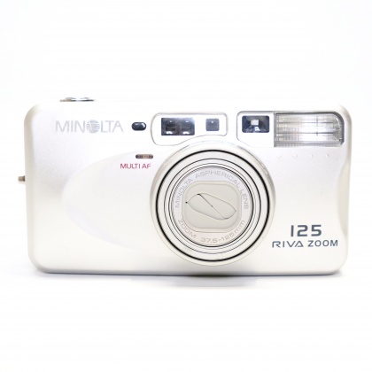 Used Minolta 125 RIVA Zoom 35mm compact camera Used Minolta 125 RIVA Zoom 35mm compact camera