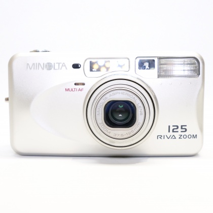 Used Minolta 125 RIVA Zoom 35mm compact camera Used Minolta 125 RIVA Zoom 35mm compact camera