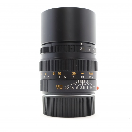 Used Leica Elmarit-M 90mm f2.8 black E46 lens 11807 Used Leica Elmarit-M 90mm f2.8 black E46 lens 11807