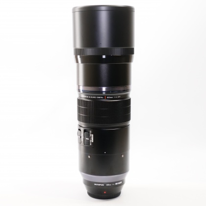 Used Olympus OM SYSTEM M.ZUIKO DIGITAL ED 300mm f4 IS Pro lens, black